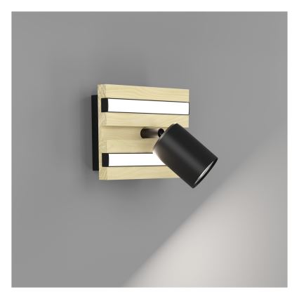 Eglo - Επιτοίχιο σποτ φωτιστικό LED LED/2,2W/230V + 2xLED/1,2W + 2xLED/2W μπεζ/μαύρο