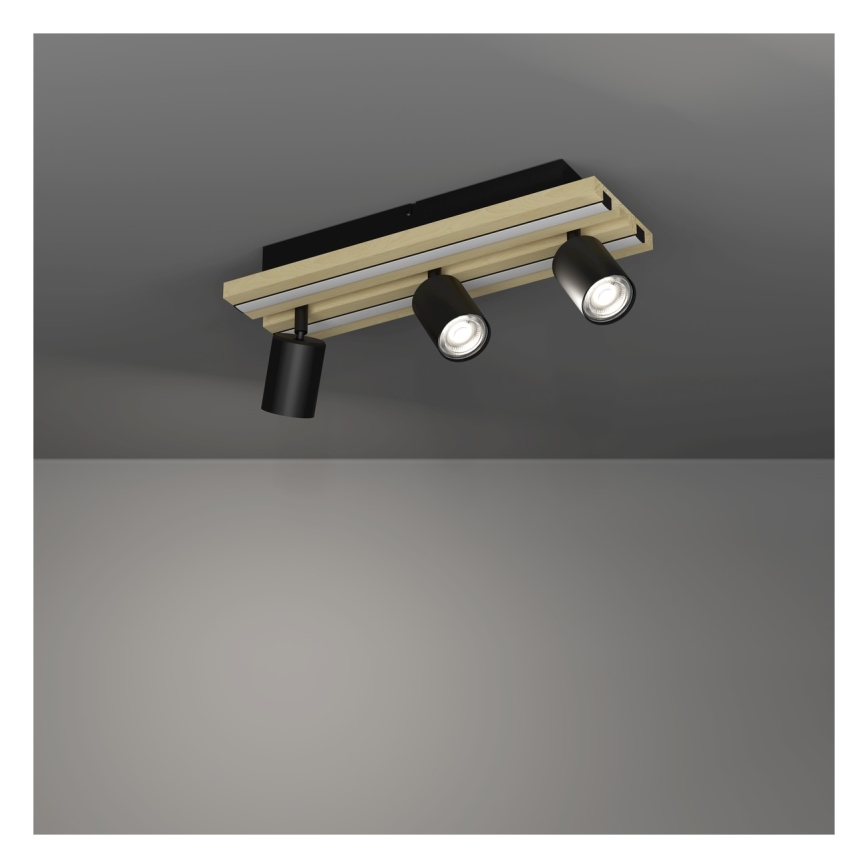 Eglo - LED σποτ φωτιστικό 3xLED/2,2W/230V + 2xLED/1,2W + 2xLED/2W μπεζ/μαύρο
