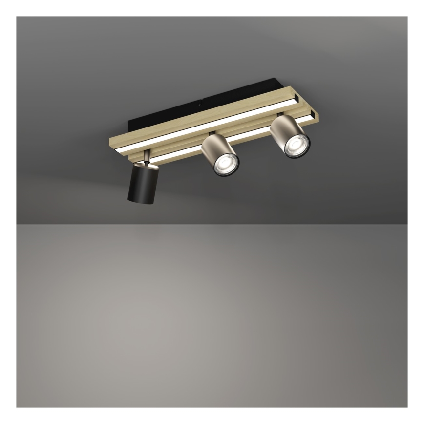 Eglo - LED σποτ φωτιστικό 3xLED/2,2W/230V + 2xLED/1,2W + 2xLED/2W μπεζ/μαύρο