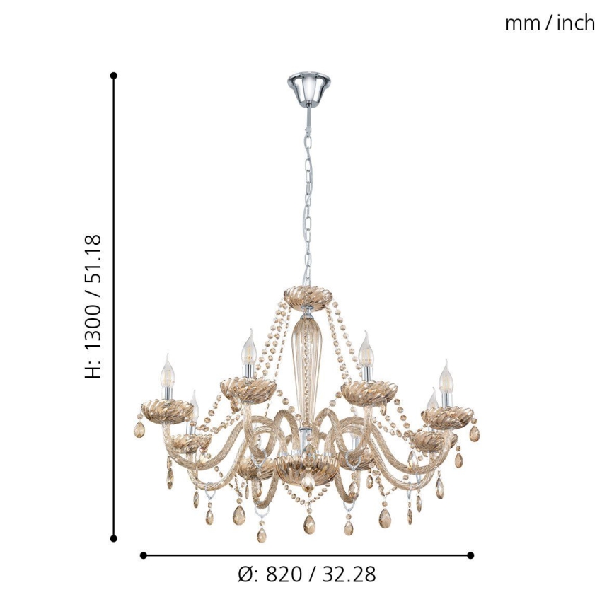 Eglo - Πολύφωτο 8xE14/40W/230V