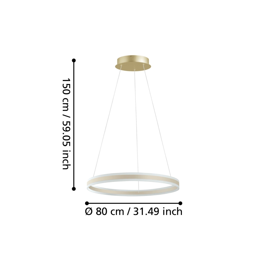 Eglo - Πολύφωτο dimmer LED σε σχοινί LED/78W/230V