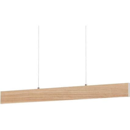 Eglo 39344 - Κρεμαστό φωτιστικό LED με καλώδιο CLIMENE LED/17W/230V + LED/4,2W δρυς