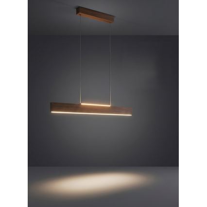 Eglo - Κρεμαστό φωτιστικό LED με καλώδιο LED/17W/230V + LED/4,2W καρυδιά