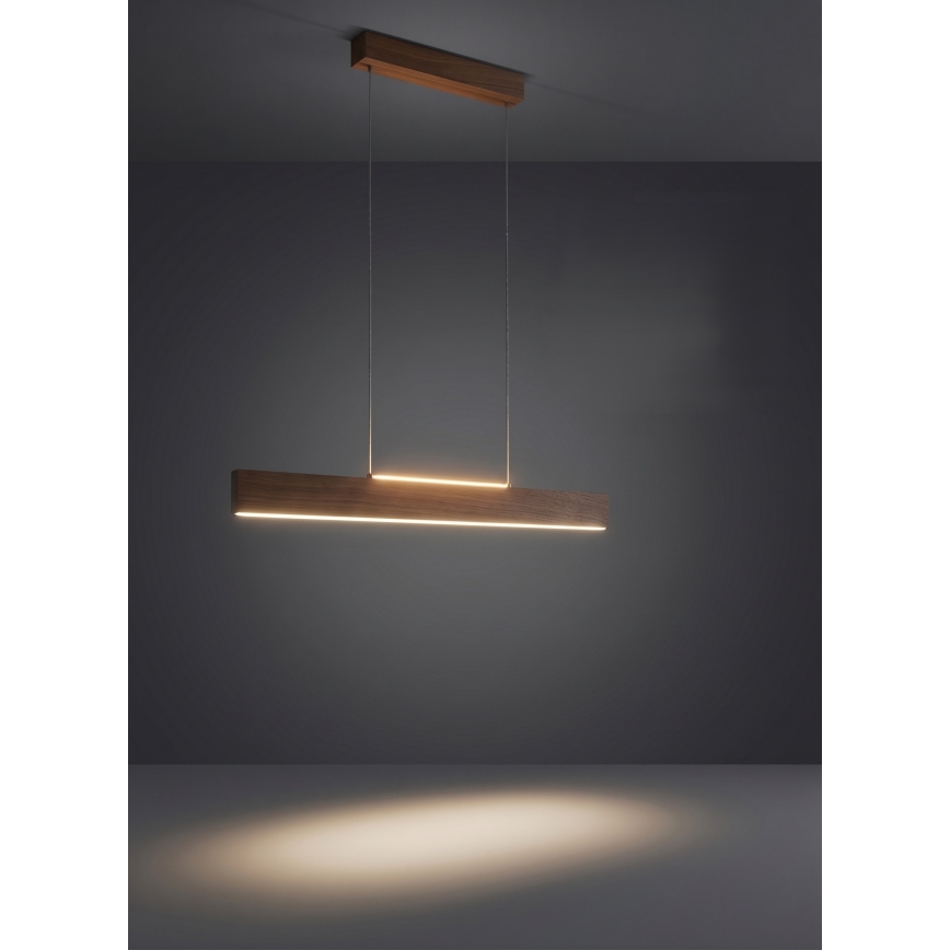 Eglo - Κρεμαστό φωτιστικό LED με καλώδιο LED/17W/230V + LED/4,2W καρυδιά
