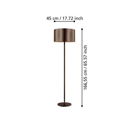 Eglo - Επιδαπέδιο φωτιστικό 1xE27/60W/230V χαλκός