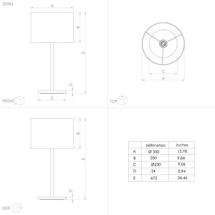 Eglo - Eπιτραπέζιο φωτιστικό 1xE27/60W/230V χαλκός