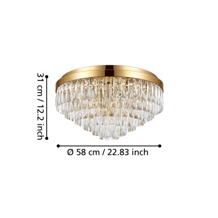 Eglo- Φωτιστικό οροφής 11xE14/40W/230V χρυσό