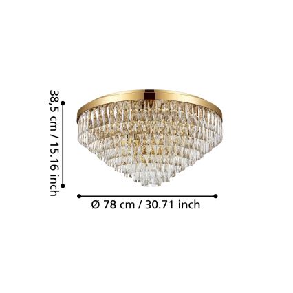 Eglo - Φωτιστικό οροφής 16xE14/40W/230V χρυσό