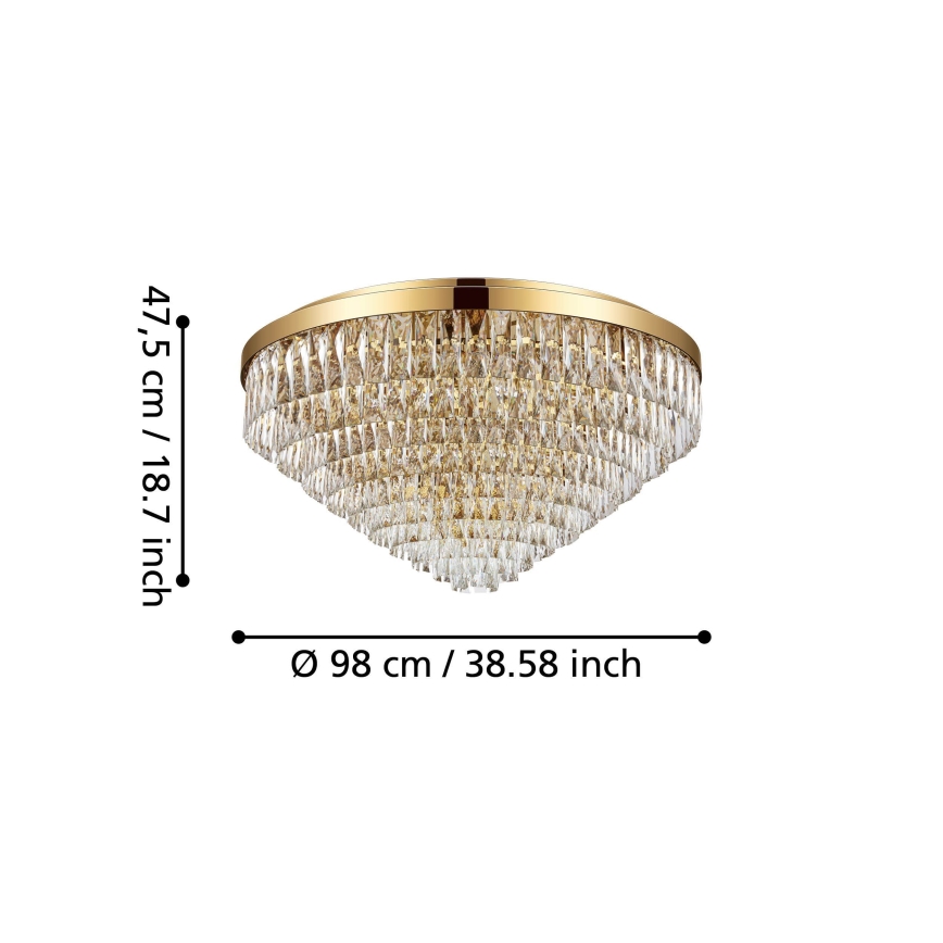 Eglo - Φωτιστικό οροφής 25xE14/40W/230V χρυσό