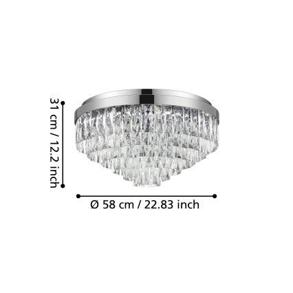 Eglo - Φωτιστικό οροφής 11xE14/40W/230V γυαλιστερό χρώμιο