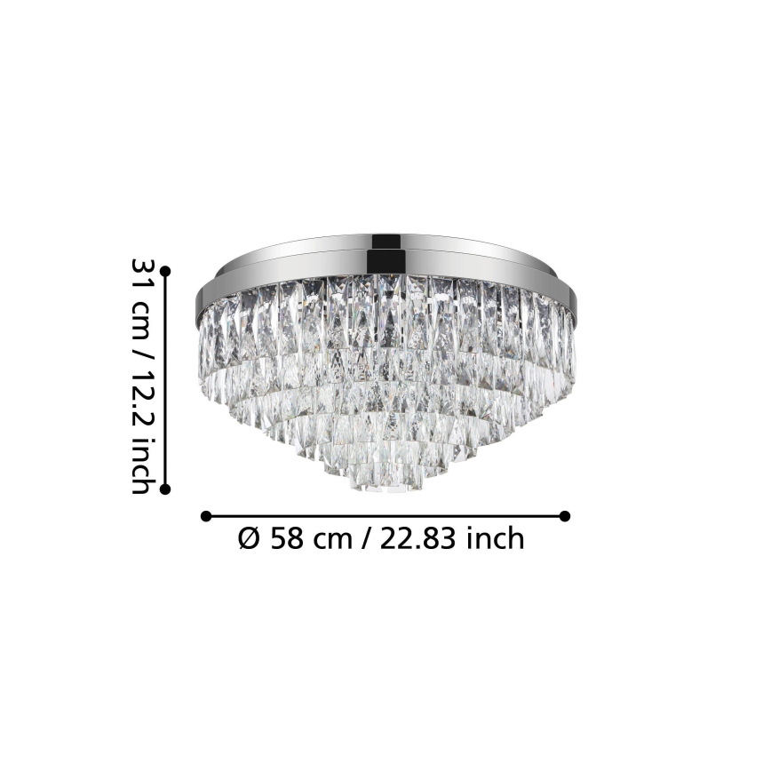 Eglo - Φωτιστικό οροφής 11xE14/40W/230V γυαλιστερό χρώμιο