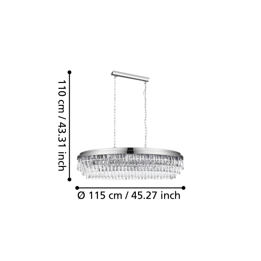 Eglo- Πολυέλαιος 13xE14/40W/230V γυαλιστερό χρώμιο