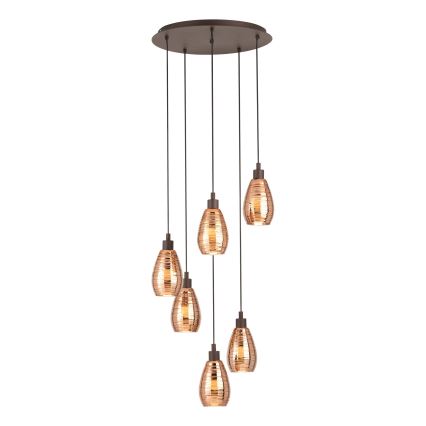 Eglo - Πολύφωτο σε σχοινί 6xE27/60W/230V