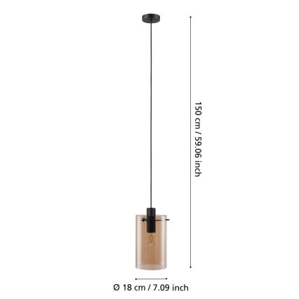 Eglo  - Πολύφωτο κρεμαστό POLVERARA 1xE27/40W/230V