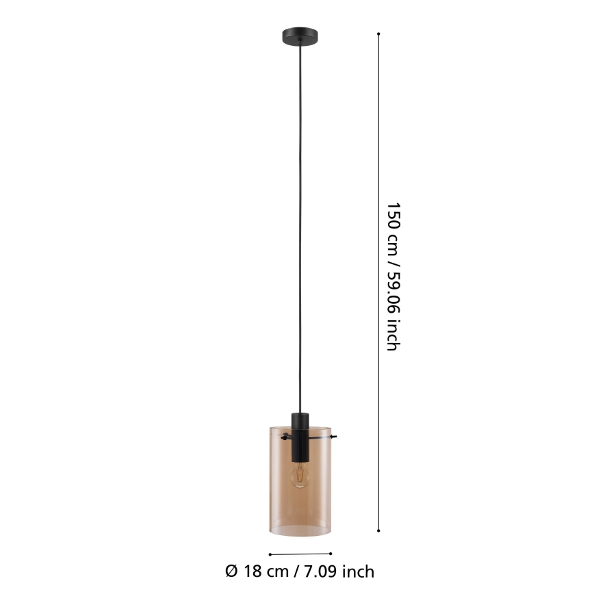 Eglo  - Πολύφωτο κρεμαστό POLVERARA 1xE27/40W/230V