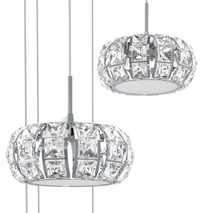 Eglo - Κρυστάλλινο πολύφωτο με dimming  LED 17xLED/4,5W/230V