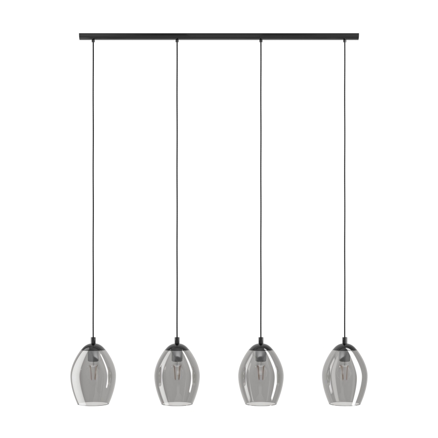 Eglo - Κρεμαστό φωτιστικό οροφής 4xE27/60W/230V φιμέ