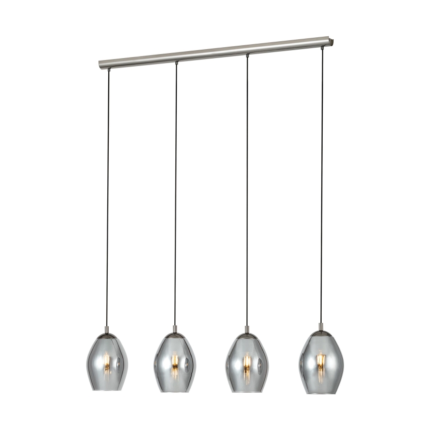 Eglo - Κρεμαστό φωτιστικό οροφής 4xE27/60W/230V φιμέ
