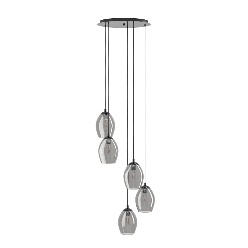 Eglo - Κρεμαστό φωτιστικό οροφής 5xE27/60W/230V φιμέ
