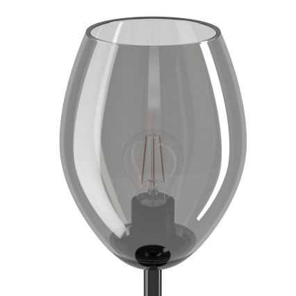 Eglo - Επιτραπέζιο φωτιστικό 1xE27/60W/230V, μαύρο/καπνιστό