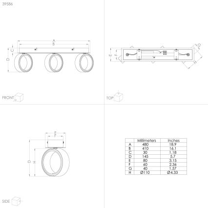 Eglo - LED Σποτ 3xLED/4,6W/230V 3000K