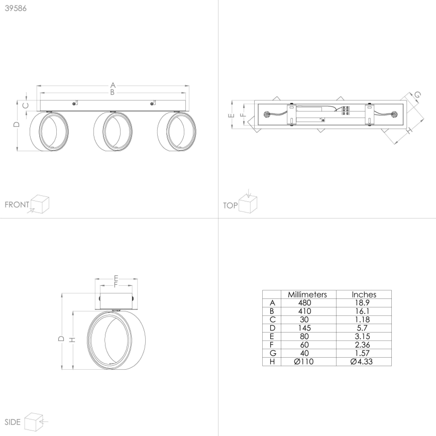 Eglo - LED Σποτ 3xLED/4,6W/230V 3000K