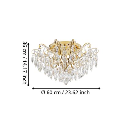 Eglo - Πολυέλαιος 6xE14/25W/230V χρυσό