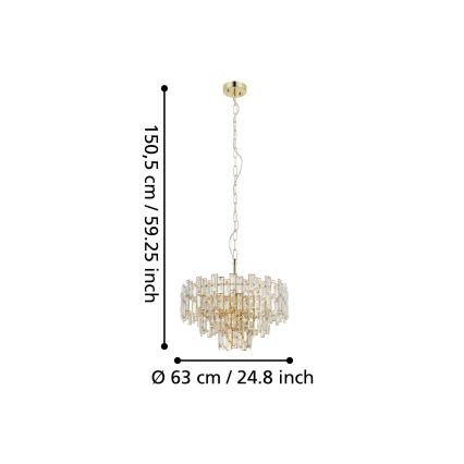 Eglo - Πολυέλαιος 10xE14/25W/230V δ. 63 cm