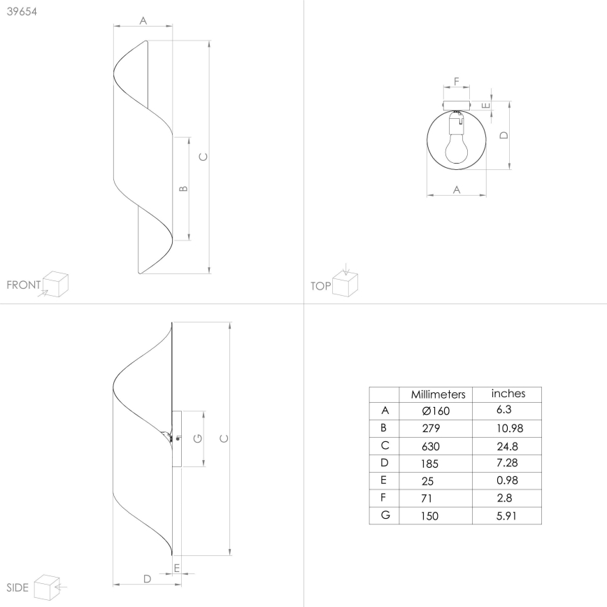 Eglo - Φωτιστικό τοίχου 1xE27/40W/230V