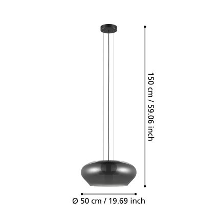 Eglo - Πολύφωτο κρεμαστό 3xE27/20W/230V