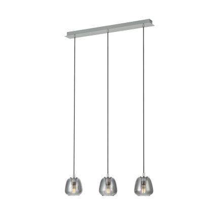 Eglo - Κρεμαστό φωτιστικό οροφής 3xE27/40W/230V φιμέ