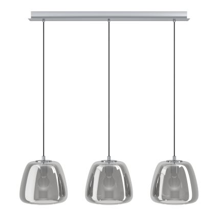 Eglo - Κρεμαστό φωτιστικό οροφής 3xE27/40W/230V φιμέ