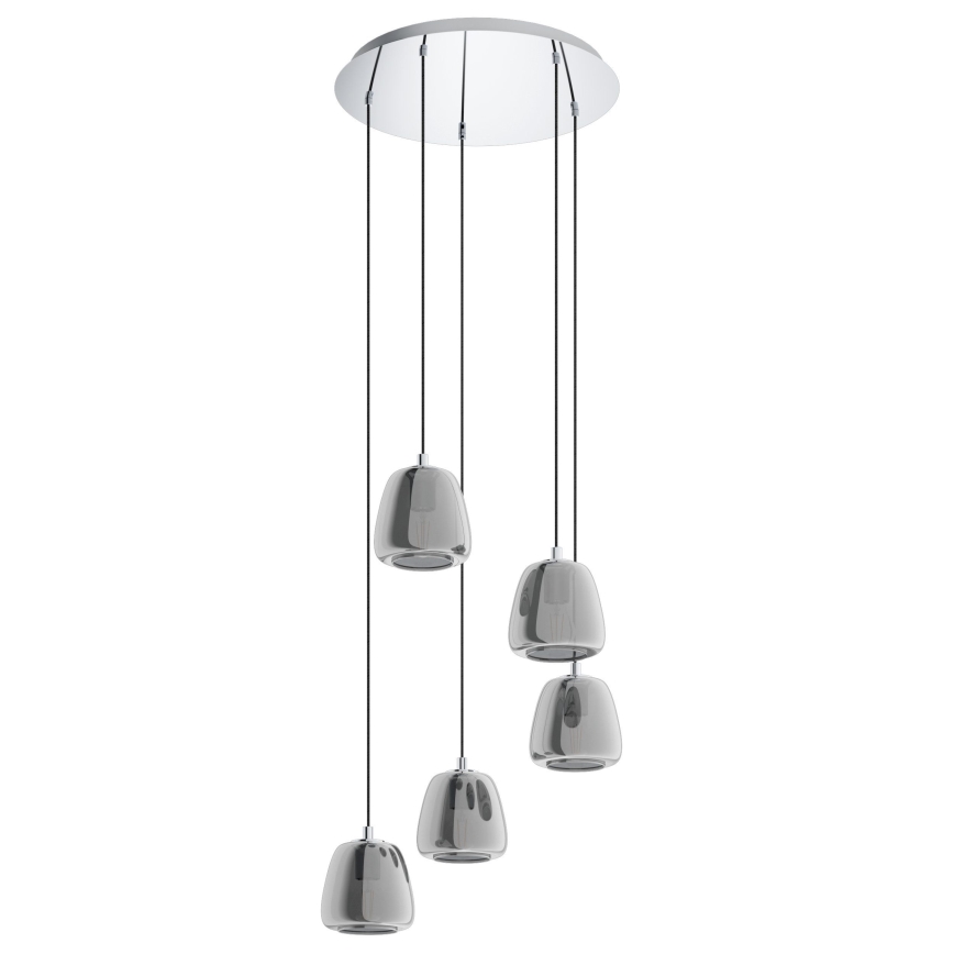 Eglo - Κρεμαστό φωτιστικό οροφής 5xE27/40W/230V φιμέ