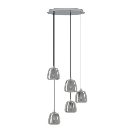 Eglo - Κρεμαστό φωτιστικό οροφής 5xE27/40W/230V φιμέ