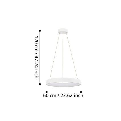 Eglo - LED Dimmable πολύφωτο κρεμαστό LED/34W/230V