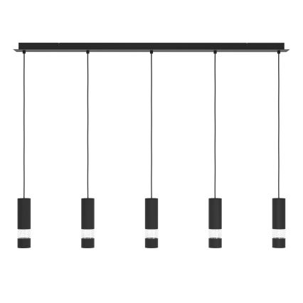 Eglo -  Κρεμαστό φωτιστικό οροφής LED 5xGU10/4,6W/230V μαύρο