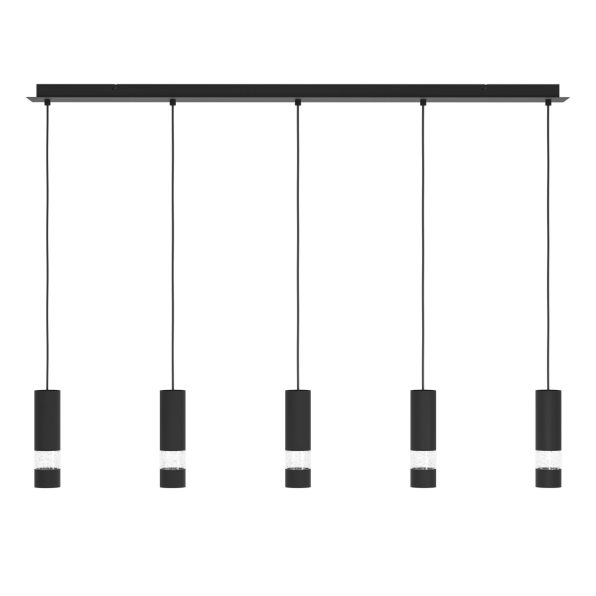 Eglo -  Κρεμαστό φωτιστικό οροφής LED 5xGU10/4,6W/230V μαύρο