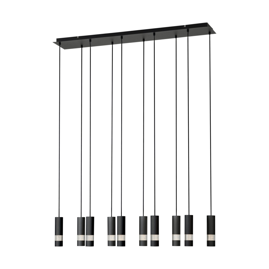 Eglo -  Κρεμαστό φωτιστικό οροφής LED 10xGU10/4,6W/230V μαύρο