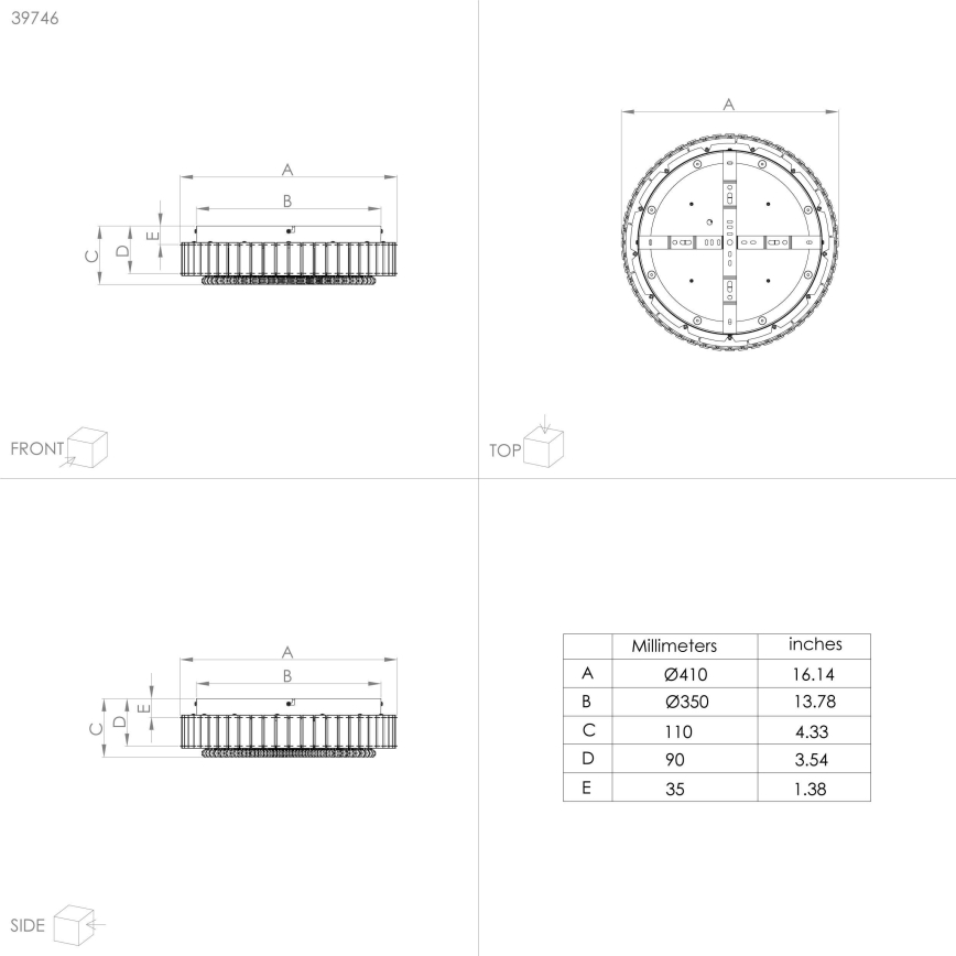 Eglo - LED Dimmable φωτιστικό οροφής LED/23,5W/230V