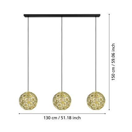 Eglo - Πολύφωτο σε ράγα 3xE27/60W/230V