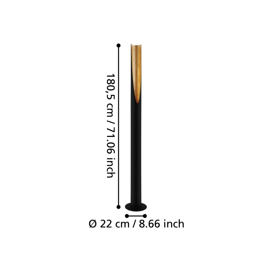 Eglo - Επιδαπέδια λάμπα LED 1xGU10/4,7W/230V μαύρο/χρυσό