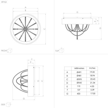 Eglo - LED Dimmable φωτιστικό οροφής LED/34W/230V + 6xLED/5,4W + τηλεχειριστήριο