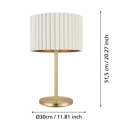 Eglo - Επιτραπέζια λάμπα 1xE27/40W/230V λευκό