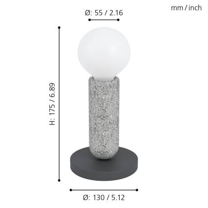 Eglo 39835 - Επιτραπέζιο φωτιστικό GIACONECCHIA 1xE27/40W/230V