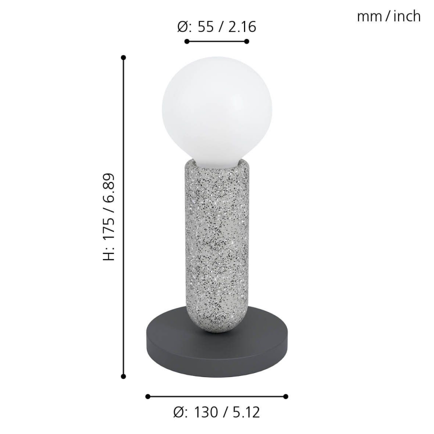 Eglo 39835 - Επιτραπέζιο φωτιστικό GIACONECCHIA 1xE27/40W/230V