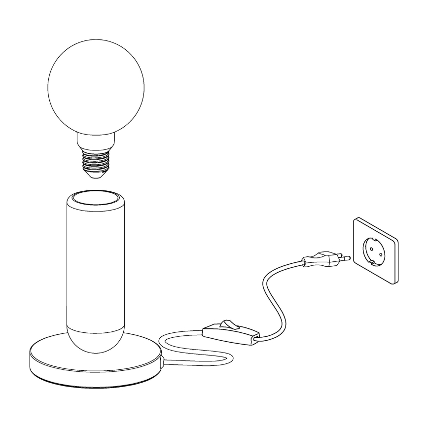 Eglo - Επιτραπέζια λάμπα 1xE27/40W/230V