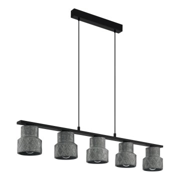 Eglo 39855 - Κρεμαστό φωτιστικό με καλώδιο HILCOTT 5xE27/40W/230V