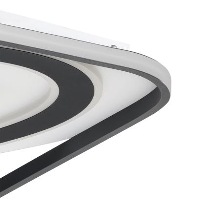 Eglo - LED Dimmable φωτιστικό οροφής LED/28W/230V+LED/13W+ LED/2,8W 3000-6500K μαύρο + τηλεχειριστήριο