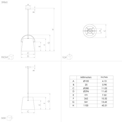 Eglo - Πολύφωτο κρεμαστό 1xE27/40W/230V