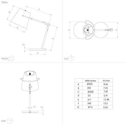 Eglo - Επιτραπέζια λάμπα 1xE27/40W/230V